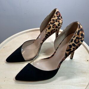 Mix No. 6 Housein Animal Print Pointy Toe Heels Size 7